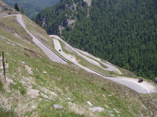 Abfahrt Timmelsjoch in Richtung Italien